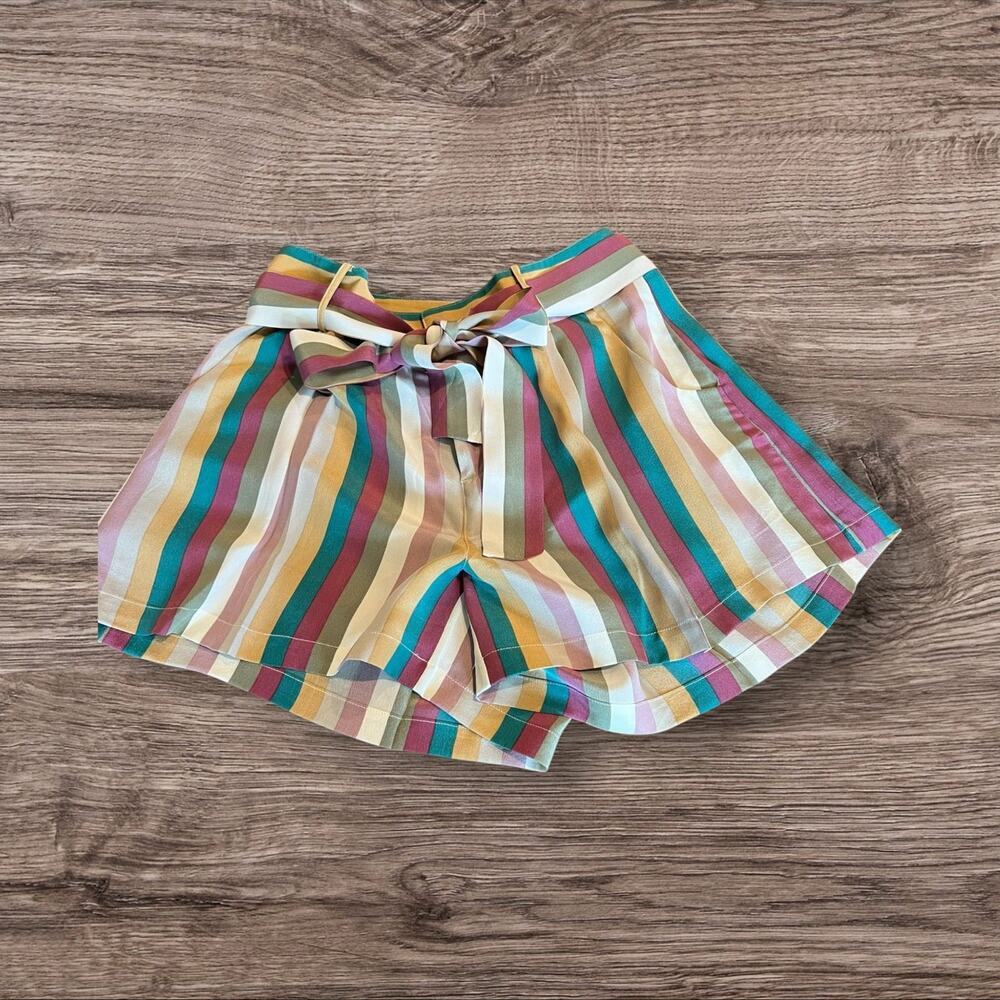 Rails Gigi Farrah Women's Striped Silk High Waist Shorts Size XS